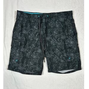 Zeroexposur Swimming Shorts Men's XL in Black/Teal Good Condition